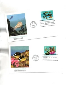 Sc# 2863 to 2866 set of 4 Fish FDC Fleetwood cachet - Picture 1 of 2