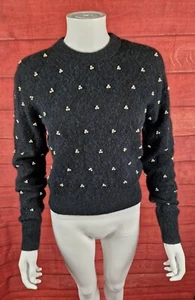 &Other Stories Sweater Black Paris Atelier Pearl Wool Alpaca Blend Size XS - Picture 1 of 7