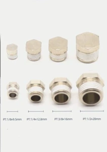 Hex Male Blanking Plug with BSPT and NPT Threads - Picture 1 of 28
