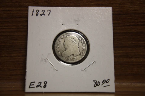 1827 Capped Bust Dime Lot E28 Cover