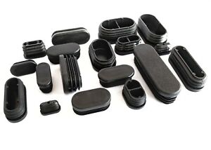 Oblong Plastic Tubes End Cap Bungs Blanking Plugs Pipe Inserts Table Feet Chair