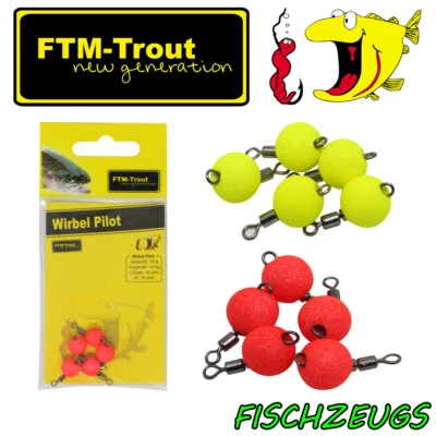 FISHING TACKLE MAX FTM Wirbel Pilot Pilotkugel 10 mm Pilotposen Tönnchenwirbel Gummiperle Posen