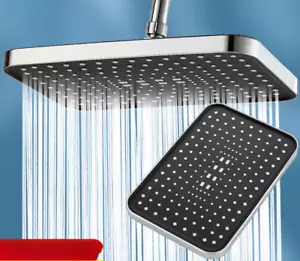Luxus 12 Zoll Hochdruck Top Spray Regen Duschkopf größerer Durchfluss Supercharge - Bild 1 von 24