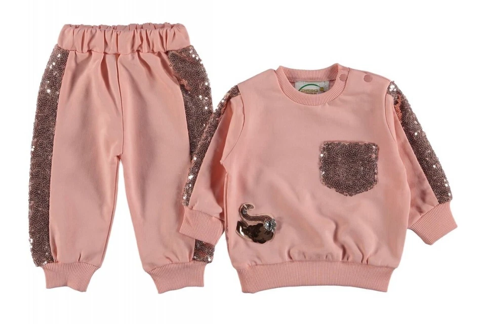 TRAJE DE BEBÉ 2 PIEZAS CON MANGA LARGA. ESTRELLA ROSA Foto 1 de 1