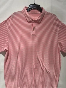Peter Millar Seaside Men’s Short Sleeve Polo Sz 2XL Performance Golf Salmon - Picture 1 of 7