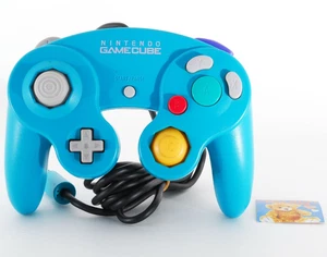Nintendo GameCube GC Controller Emerald Blue Tested Discolored Japan import JP - Picture 1 of 12