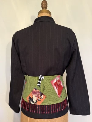 Women’s Vintage Upcycled Menswear Blazer Kimono Jacket Jacket OOAK Art To Wear L - Image 1 of 4