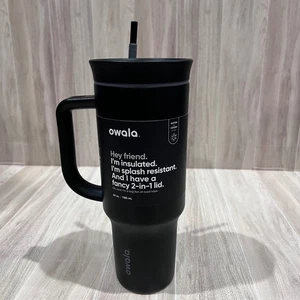 Owala 40 oz Insulated Tumbler with Handle & Straw, Black, New - Picture 1 of 4