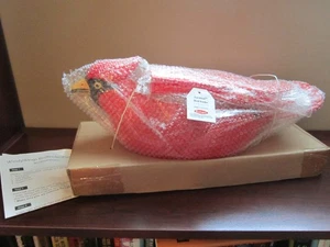 EXHART RED CARDINAL WINDY WINGS HANGING BIRD FEEDER PLANTER HTF SOLD ON QVC NIB - Picture 1 of 13