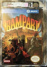 New Rampart NES Factory Sealed H-Seam VGA 75 Silver Graded Nintendo FREE SHIP!