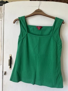 Monsoon Green Cotton Vest Top 12 - Picture 1 of 4