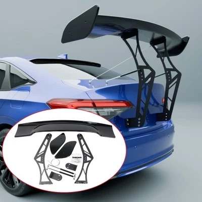 UNIVERSAL ADJUSTABLE KIT CHASSIS TRUNK MOUNTED GLOSS GT RACING SPOILER BACK WING - Image 1 of 4