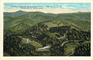 Vintage Southern Railroad at 17 Pts Asheville NC Postkarte  - Bild 1 von 2