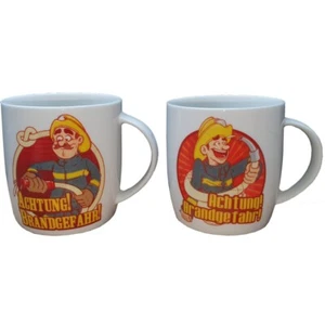Feuerwehr 2er Set Tassen - Achtung Brandgefahr - Picture 1 of 1