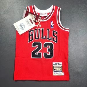 100% Authentic Michael Jordan Mitchell Ness 97 98 Bulls Jersey Size 3T Toddler - Picture 1 of 6