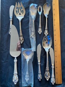 LUNT ELOQUENCE STERLING SILVER FLATWARE 10 SERVERS FROM 1 SET. FOR 1 BID - Picture 1 of 2