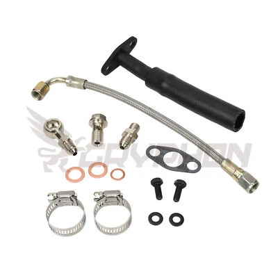 Turbo Oil Feed Return Line Kit for Subaru GC8 WRX STI Non-AVCS TD04 TD05 RHF55 - Image 1 of 3