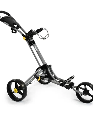 Masters Golf iCart Go 3 Wheel Push Pull Golf Trolley - Grey - Image 1 of 4