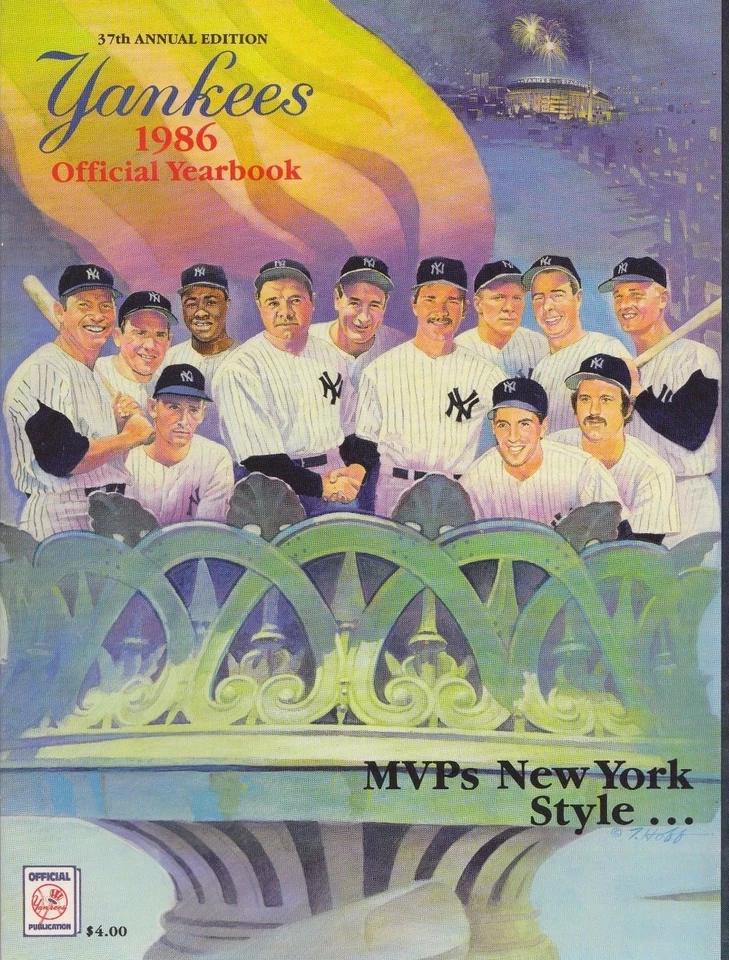 1986 New York Yankees Official MLB Yearbook Program MVPs New York Style Rare - Image 1 of 1