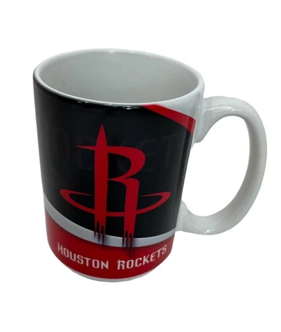 Houston Rockets Wave Mug 15 oz NBA Basketball Black Red Gray White EXCELLENT LN Cover