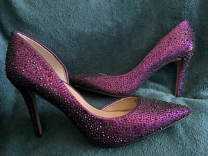 Inc Women's Trendy Holiday Kenjay d'Orsay Fashion Pumps Heels- Purple Bling 7.5 - Picture 1 of 4