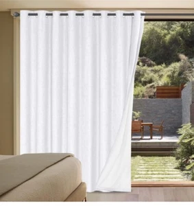 H.VERSAILTEX Linen Blackout Curtains Textured Linen Look 100% W100 x L84 inch - Picture 1 of 7