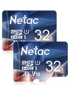 Netac 2 Paquets 32Go Carte Mémoire Micro SDHC A1 U1 C10 V10 FHD 600X UHS-I Vi... - Photo 1 sur 7