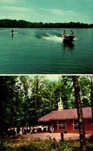 Postcard Virginia Dyrness memorial Chapel honey rock camp Three Lakes Wisconsin. - Picture 1 of 2