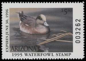 1995 Arizona State Duck Stamp Mint Never Hinged. Original Gum - Picture 1 of 1