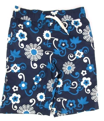 Nuevo bañador vintage Y2K Lands End para niños talla 10 12 M azul floral forrado de malla Foto 1 de 4