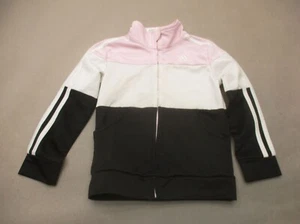 ADIDAS Size 5 Girls Multicolor Full Zip High Neck Pocket Athletic Jacket 328 - Picture 1 of 6