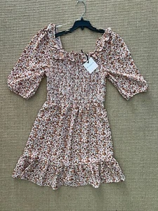 Love squared Girls Multi Color Dress, Elastic Chest/Ruffle Hem Size 10 - Picture 1 of 1