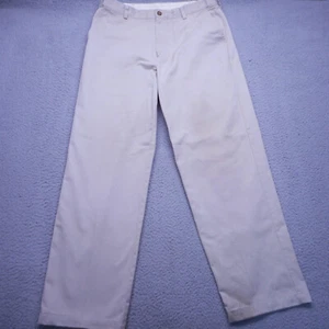 Pantalones LL Bean para hombre 35x30 caqui sarga cómodos pantalones ropa de trabajo - Imagen 1 de 12