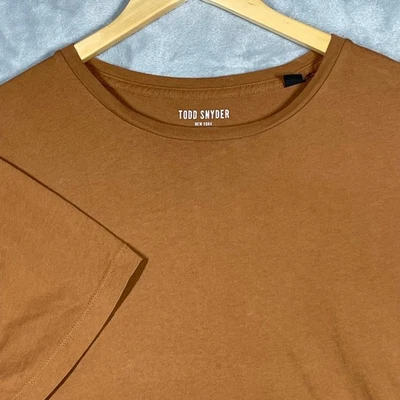Camiseta Todd Snyder New York Para Hombre Marrón Cuello Redondo Manga Corta Talla XXL Foto 1 de 4