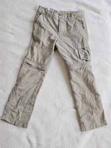 Columbia Pants Boys XS Beige Hiking OmniShade Convertible Outdoors - Picture 1 of 7
