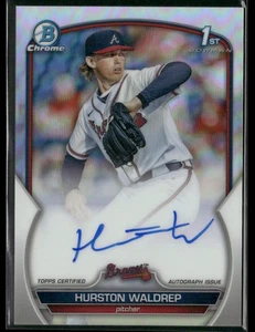 2023 Bowman Draft Hurston Waldrep #CDA-HWA Refractor Auto 008/499 - Picture 1 of 2