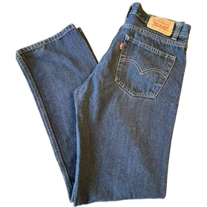 Levi's 514 Straight Jeans Boys 18 Reg Blue Dark Wash 29x29 Denim Stretch Modern  - Picture 1 of 7
