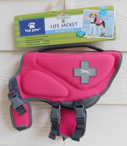 TOP PAW SMALL NEOPREN SCHWIMMWESTE FÜR HUNDE 15-30 LBS PINK POOL BOOTFAHREN NEU - Bild 1 von 7