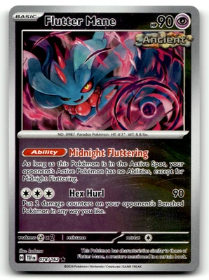 Flutter Mane 078/162 Reverse Holo Rare SV05: Temporal Forces LP - Image 1 of 2