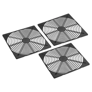 203mm Fan Filter, 3 Pack ABS Plastic Ventilator Grill Protector Guard, Black - Afbeelding 1 van 6