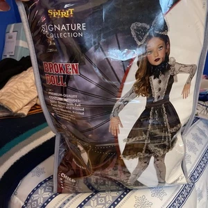 Spirit Halloween Signature Broken Doll Halloween Costume Child Size L 12-14 - Picture 1 of 3