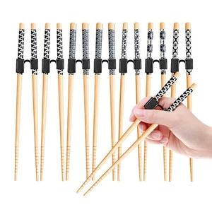 7 Pairs Reusable Training Chopsticks Beginners for Kids Adults Learners, Japa... - Picture 1 of 6
