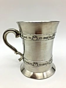 Celtic Tankard Claddagh Mullinger Pewter Stein Ireland 4 3/4" Tall - Picture 1 of 8