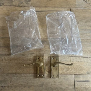 Pair of rope twist lever Door Handles - Picture 1 of 3