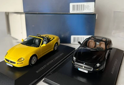 Maserati Spyder IXO 1/43 Scale MOC030 & MOC029  1 x Black + 1 x Yellow 2 Cars - Image 1 of 4