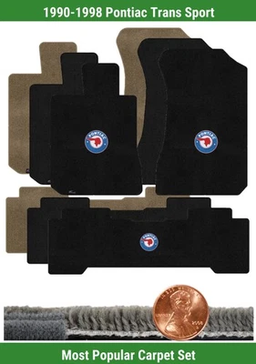 Conjunto de tapete personalizado Ultimat para Pontiac Trans Sport 90-98 com logotipo (3 peças) #X7Q - Imagem 1 de 4