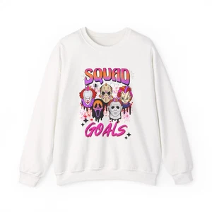 Squad Goals Sweatshirt for Fun Gatherings, Cozy Street Style, Halloween, [...] - Picture 1 of 17