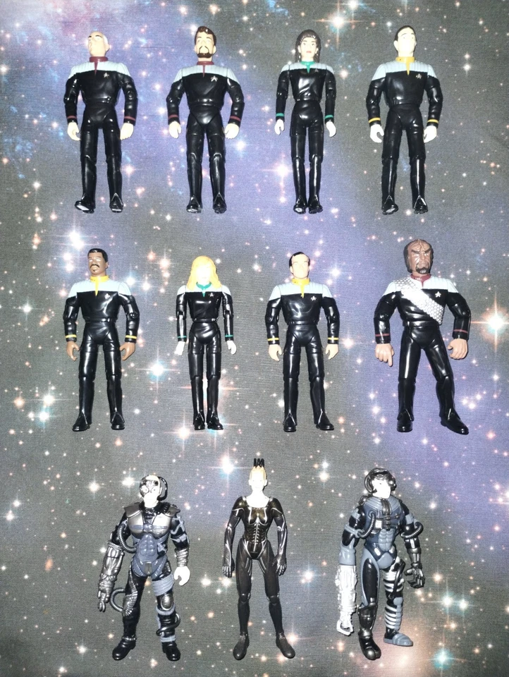 ¡Lote de figuras de acción exclusivas Playmates STAR TREK Target + LaForge y Barclay)! Foto 1 de 4