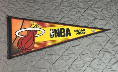 Miami Heat Pennant Yellow Red NBA Basketball Wincraft Sports Florida 29 Inch - Image 1 of 4