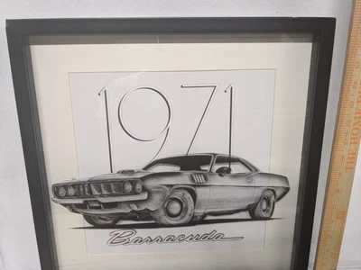Imagen grabada en vidrio Plymouth Barracuda 1971  Foto 1 de 4